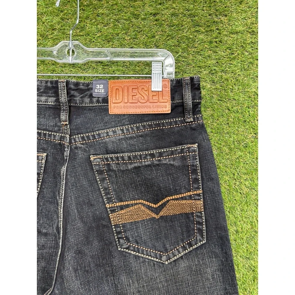 Diesel Jeans Mens 32 Bootcut Black Denim y2k Workwear Grunge Fits 32x26 NWT